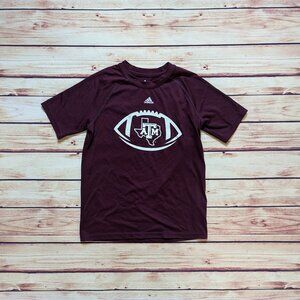 Texas A&M Football Tee Climalite Youth Medium